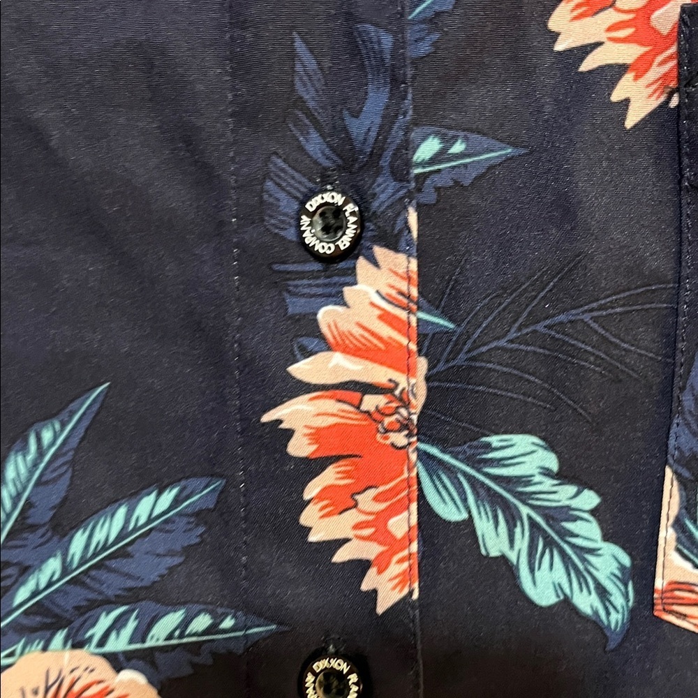 DIXXON Women’s Navy Floral Shirt - Picture 4 of 5